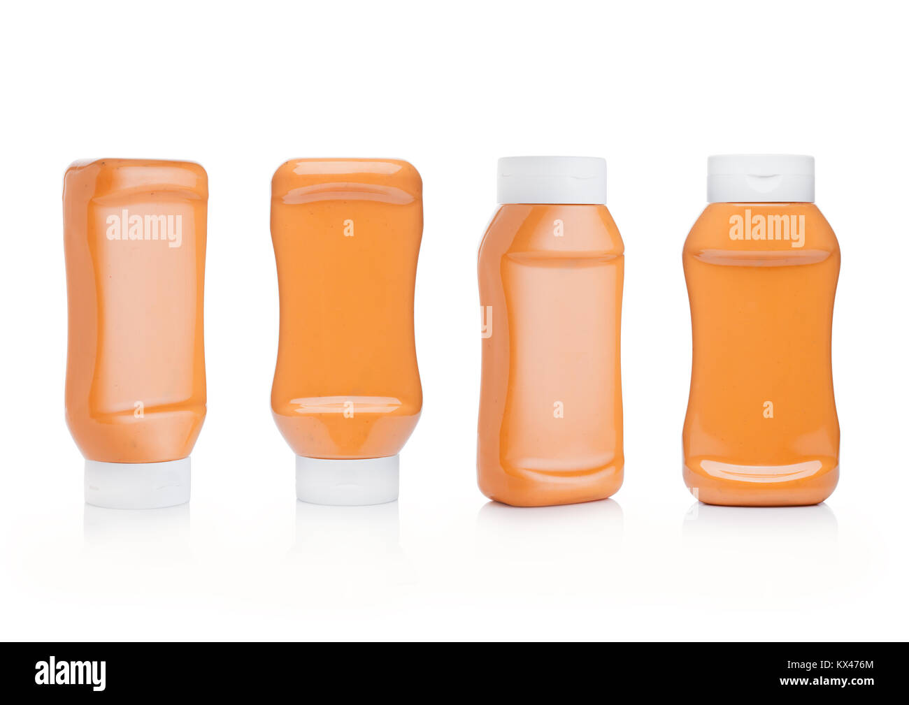 Récipient en plastique avec de la viande sauce épicée Banque D'Images