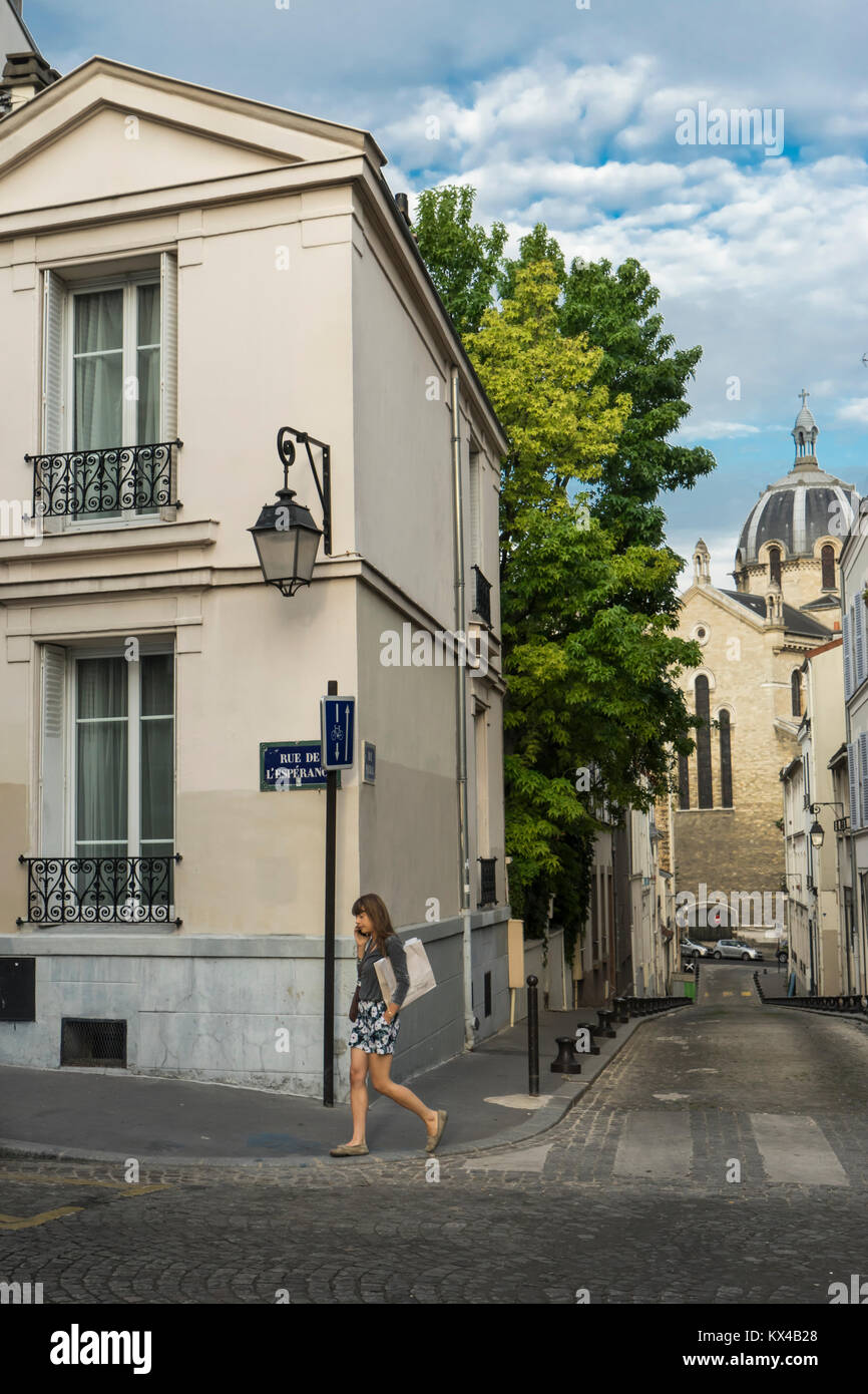 France, Paris (75), Butte aux Cailles, l'église de Sainte Anne Banque D'Images