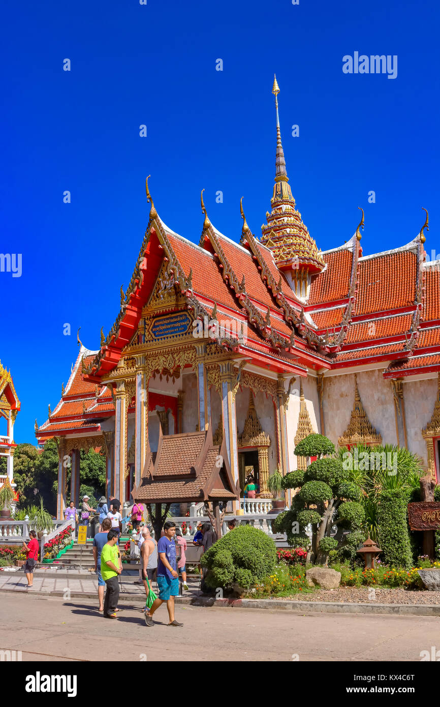 12 janvier 2016 Thaïlande Phuket Chalong Wat Chalong. L'un des principaux temples de Phuket Banque D'Images