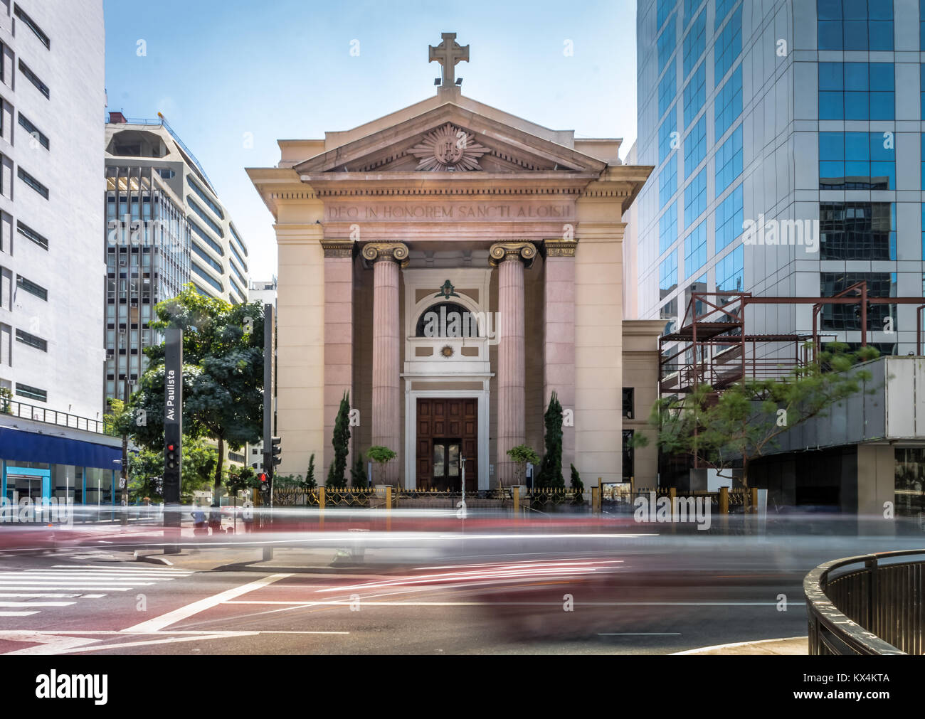 Sao Luiz Gonzaga l'Église à l'Avenue Paulista - Sao Paulo, Brésil Banque D'Images