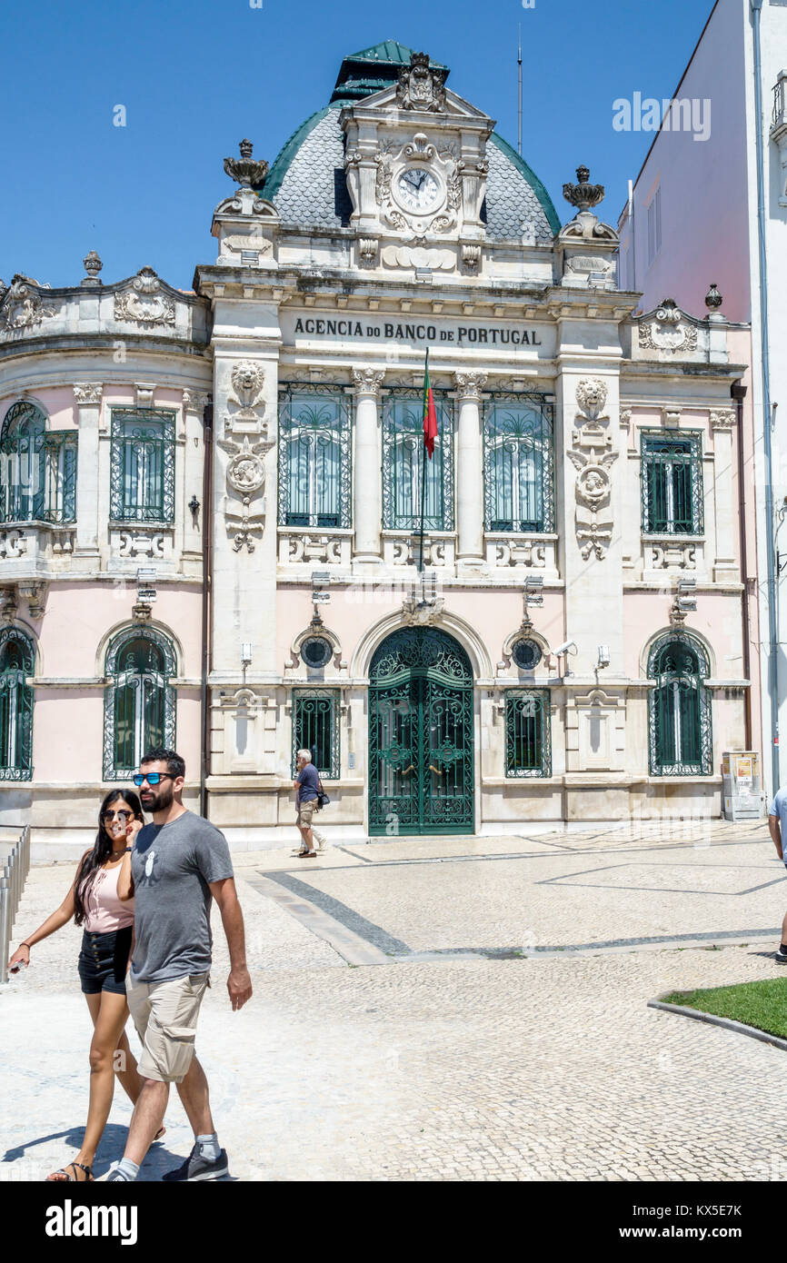 Coimbra Portugal,centre historique,Largo da Portagem,place principale,Banco de Portugal,extérieur,façade,Adaes Bermudes,1909,monument,architecture,Art Banque D'Images