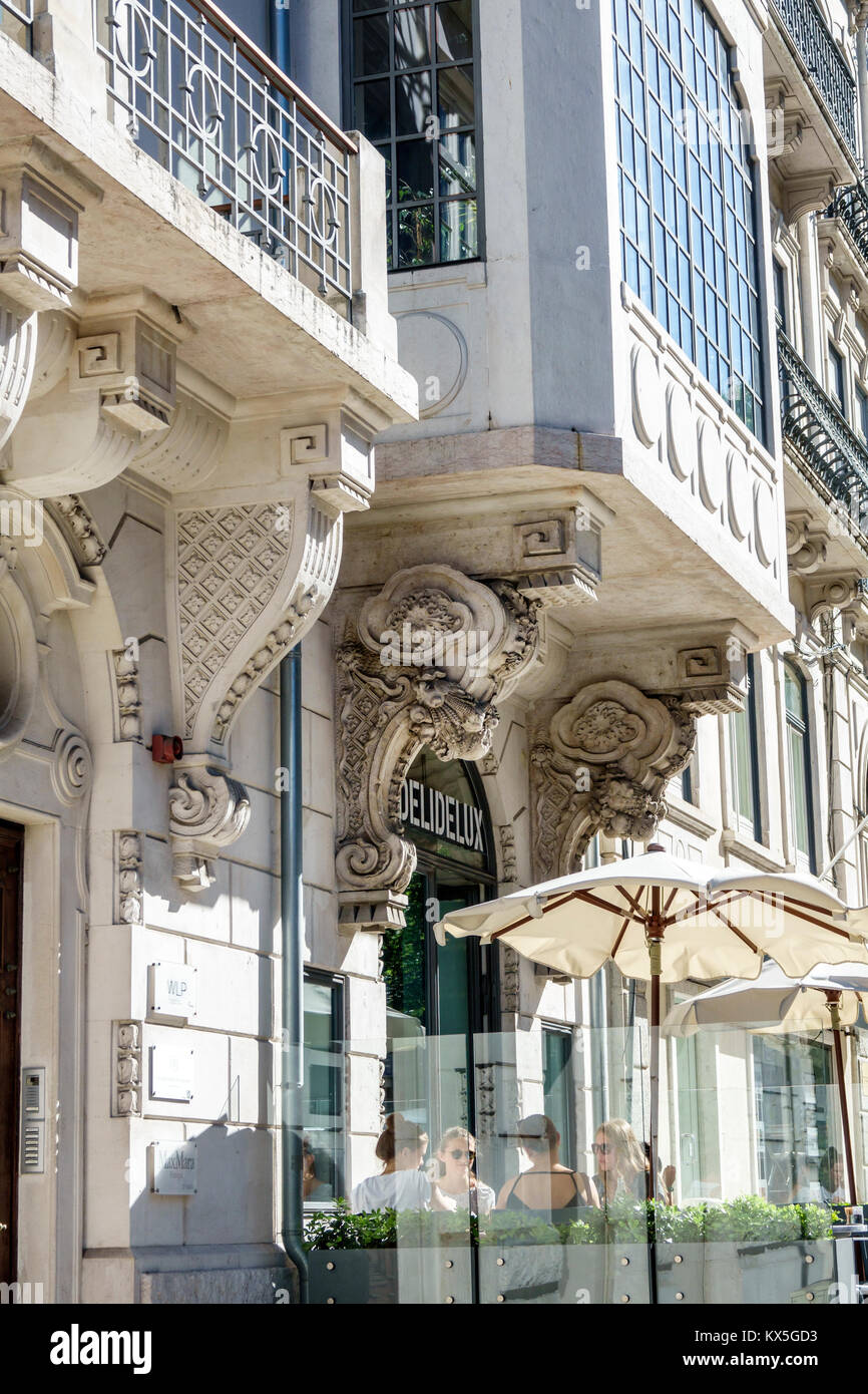 Lisbonne Portugal,Liberdade,Delidelux,Gourmet shop,café,restaurant restaurants cuisine café cafés,bâtiment,extérieur,décoration,Hispan Banque D'Images