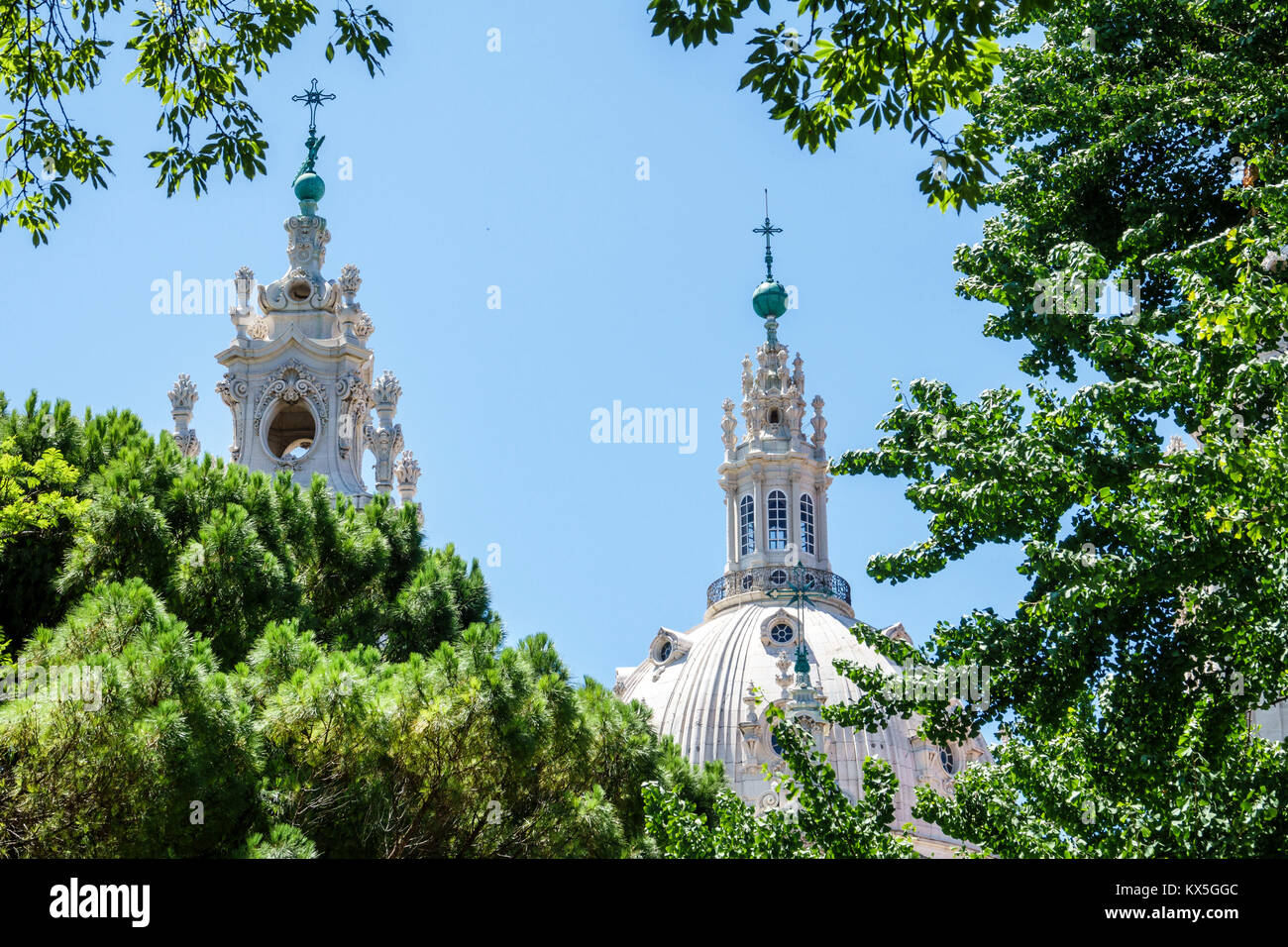 Lisbonne Portugal,Lapa,Basilica da Estrela,do Sagrado Coracao de Jesus,Couvent du coeur le plus sacré de Jésus,Catholique,Cathédrale,Baroque,néoclassique Banque D'Images