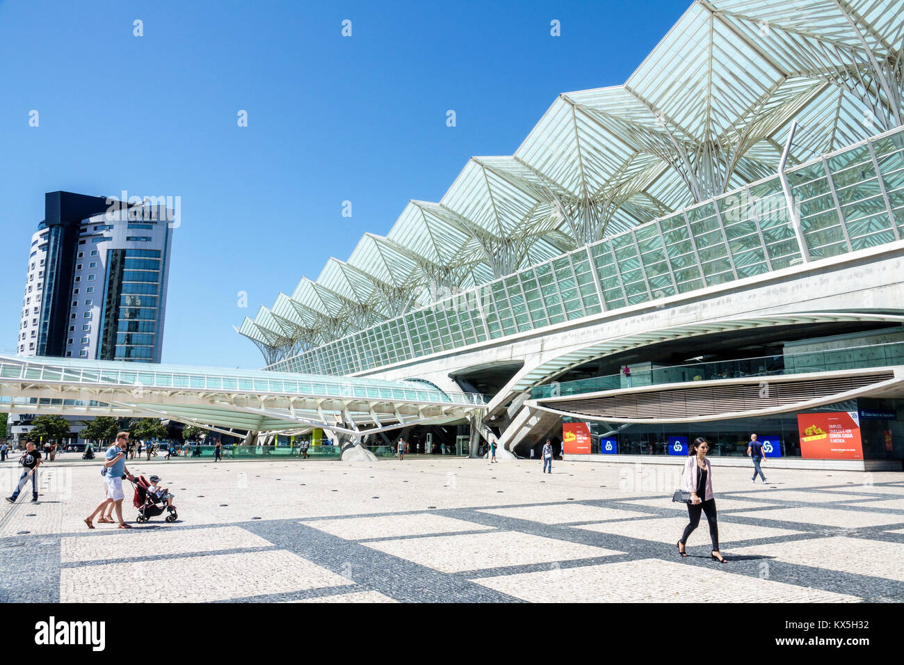 Lisbonne Portugal,Oriente,Gare do Oriente,hub intermodal,transport,gare,Santiago Calatrava,plate-forme ferroviaire métallique,architecture moderne,Hi Banque D'Images