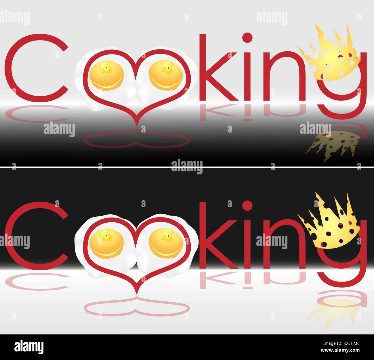 Titre de l'art pour le livre de recettes La cuisson logo Illustration de Vecteur