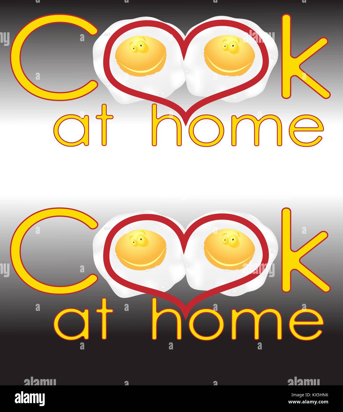 Art titre pour le livre de recettes cook au logo d'accueil Illustration de Vecteur