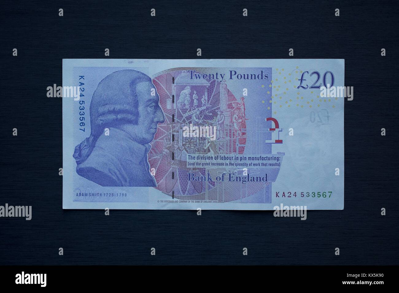 2007 La Banque d'Angleterre €20 note Banque D'Images