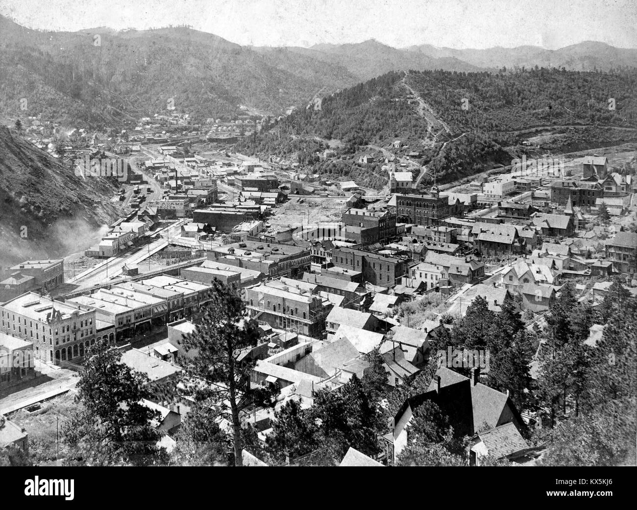 Le bois mort, le territoire du Dakota gold rush 1890 Banque D'Images