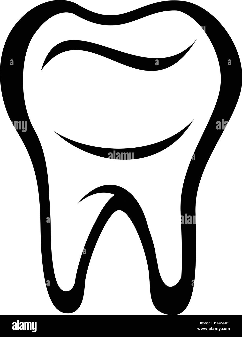 L'icône de la dent, simple style noir Illustration de Vecteur