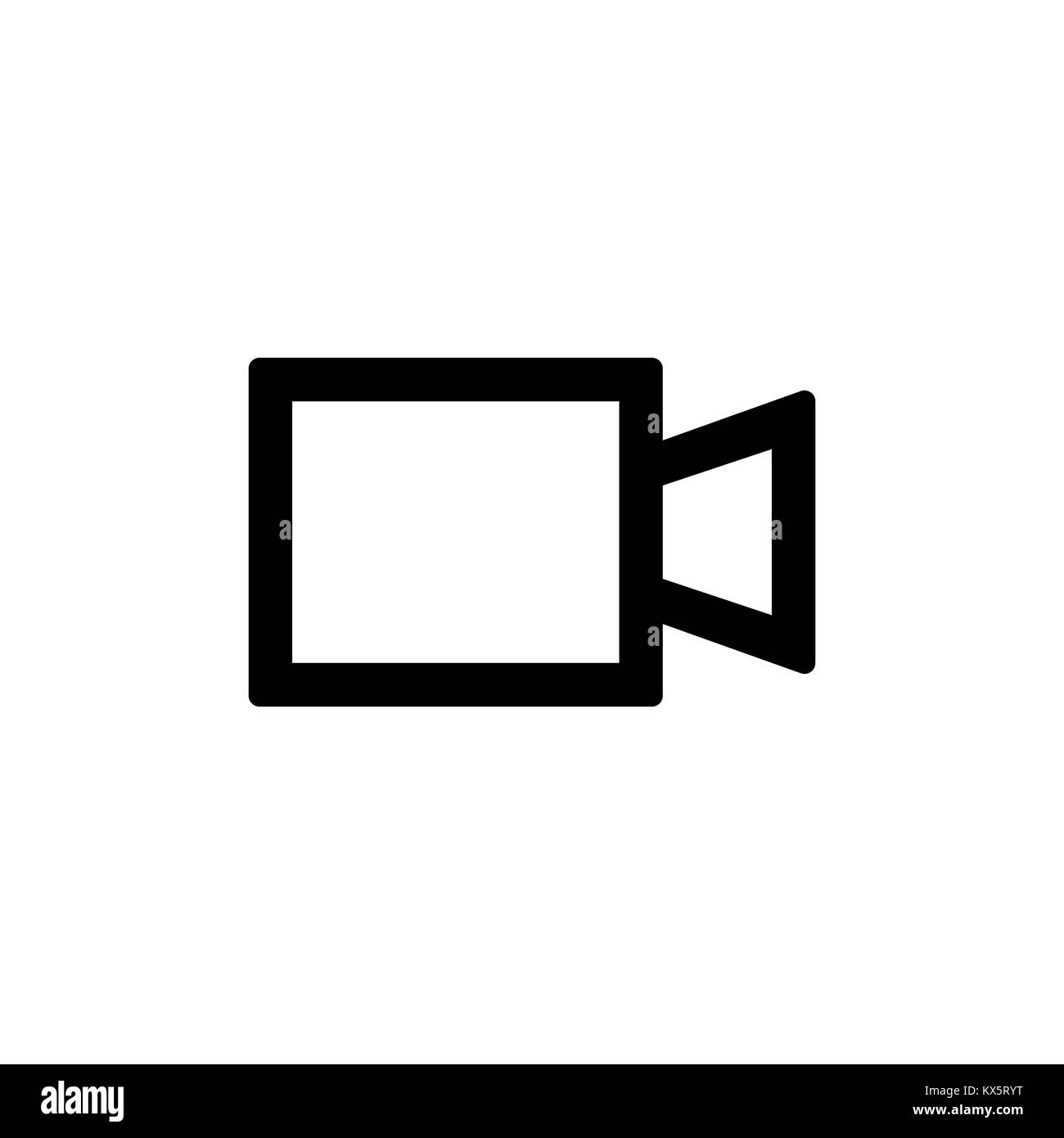 L'icône de caméra de télévision camcoder simple style design. Illustration de Vecteur