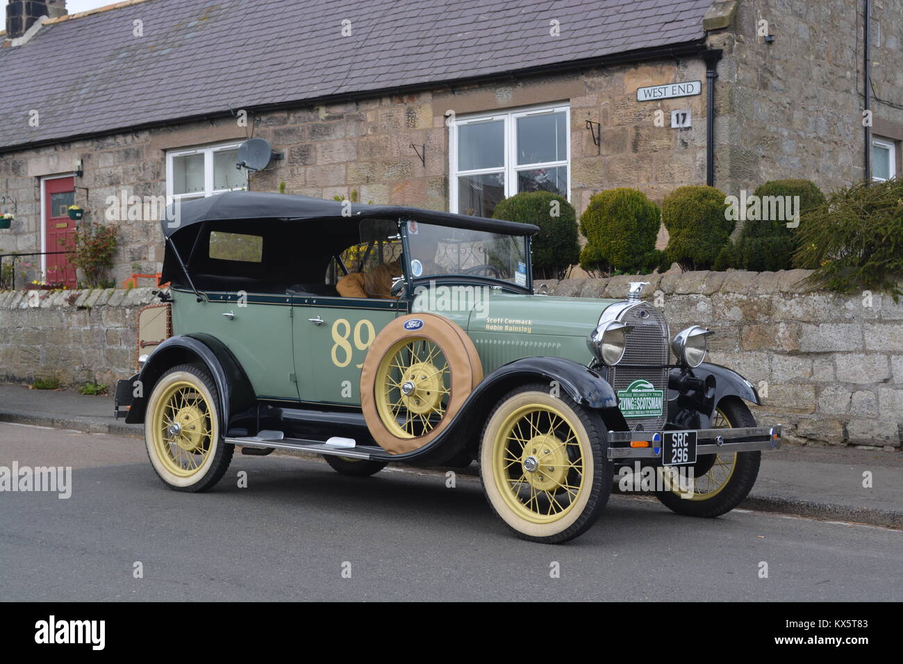 1929 Ford Model A dans les Chatton, Northumberland Banque D'Images