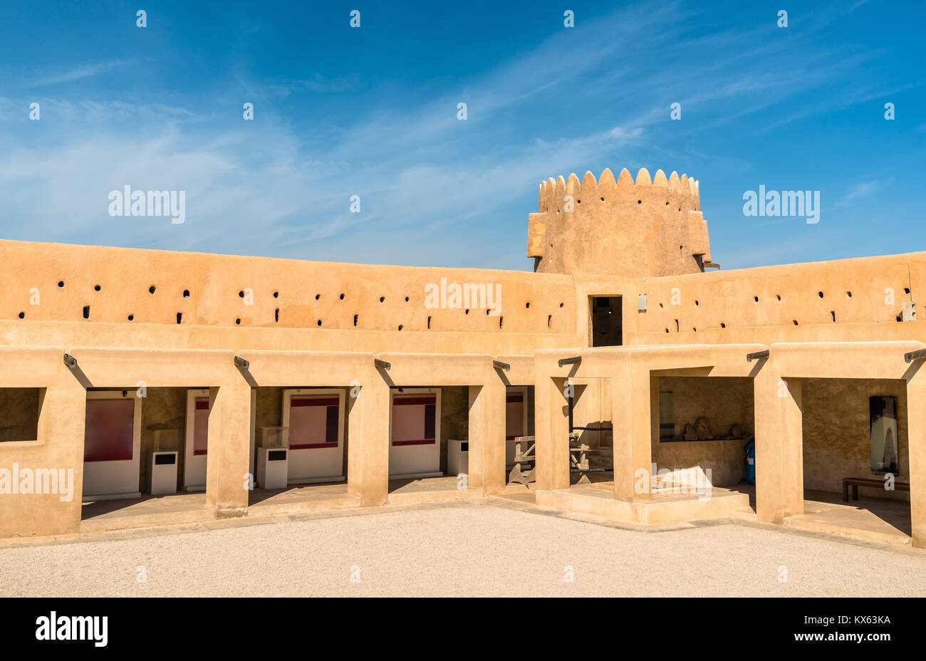 Al Zubara Fort au Qatar, Moyen-Orient Banque D'Images