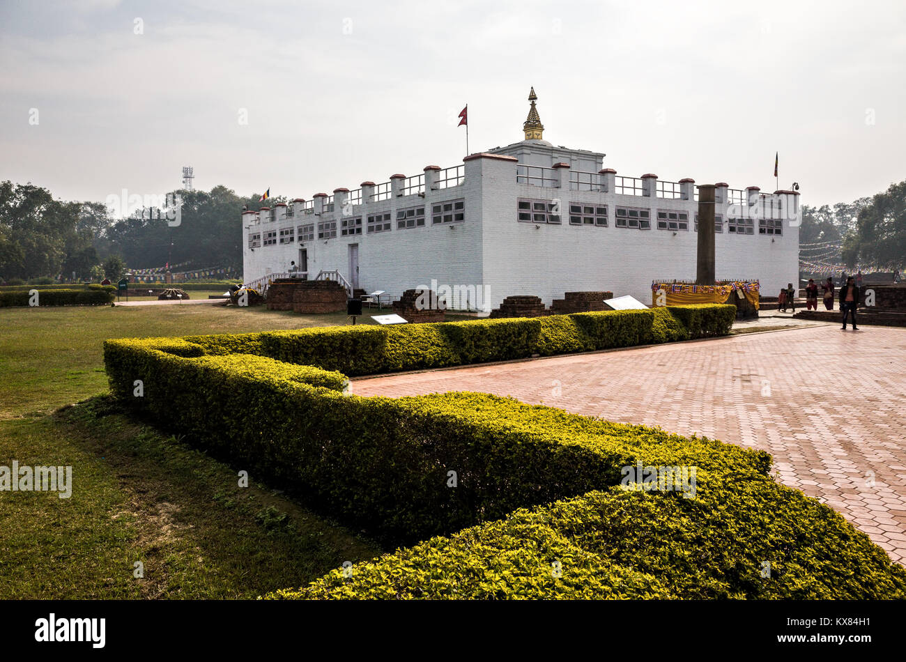 Temple mayadevi situé à Lumbini jardin sacré - le lieu de naissance de siddhartha gautam bouddha, Lumbini, Népal Banque D'Images