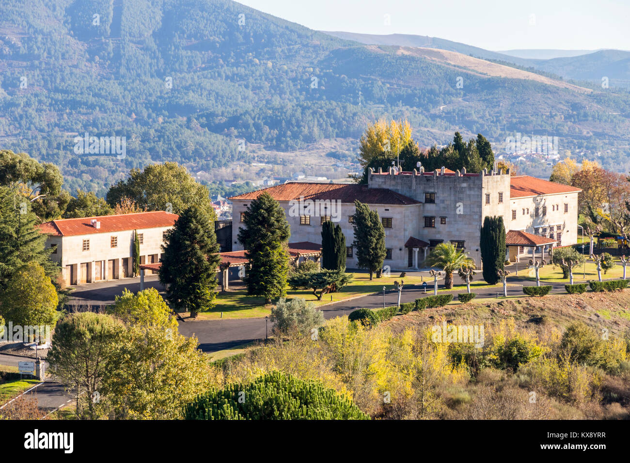 Le Parador de Monterrei, un parador hôtel près de la ville de verin, Galice, Espagne Banque D'Images