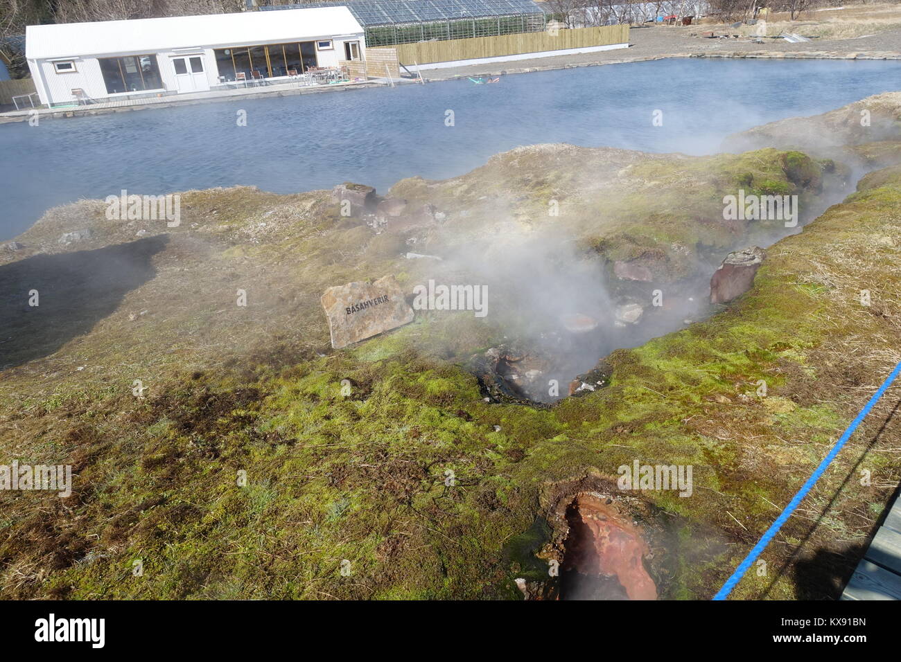 Secret Lagoon Islande Banque D'Images