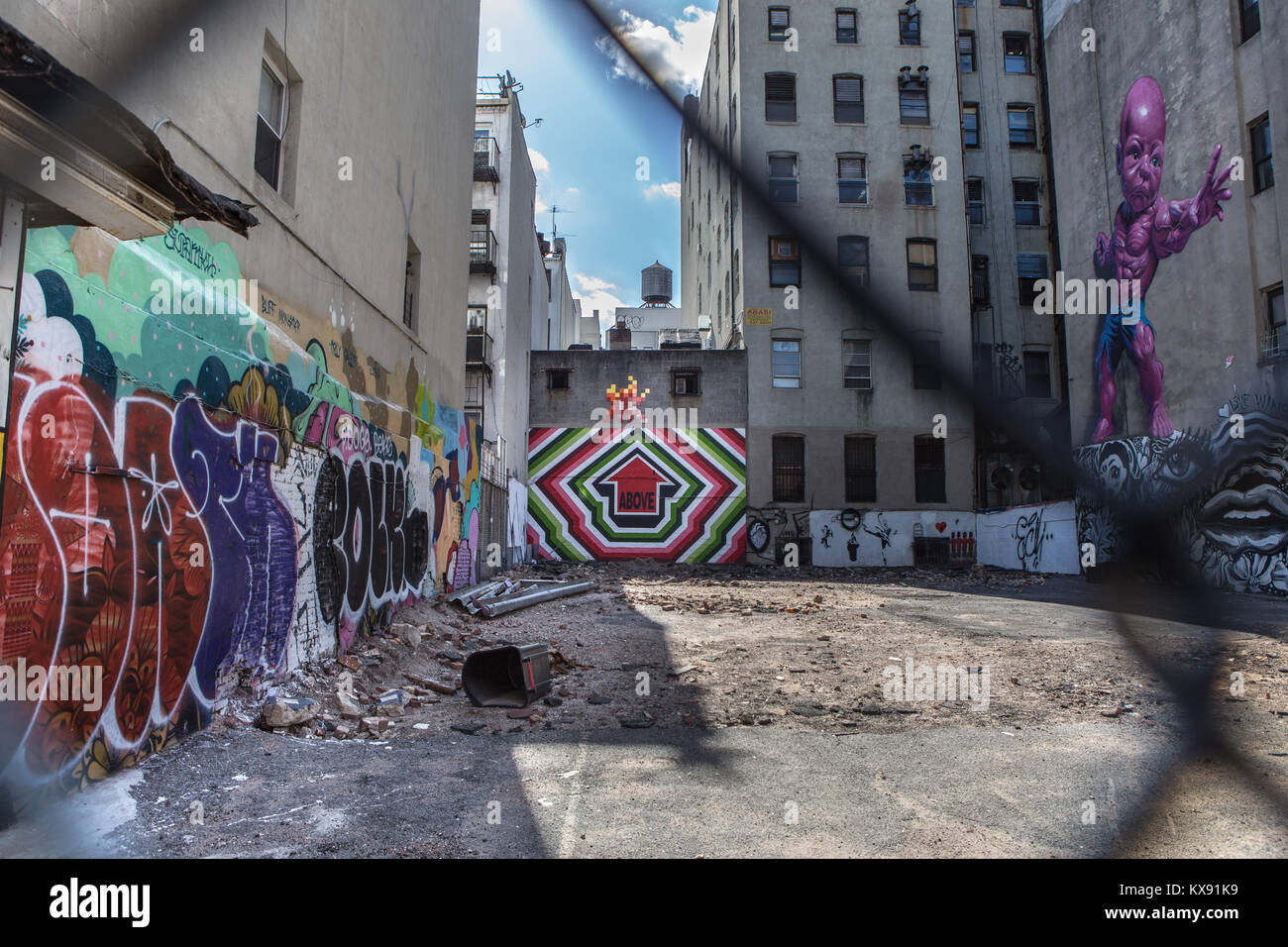 L'art de rue dans la Petite Italie, NY Banque D'Images