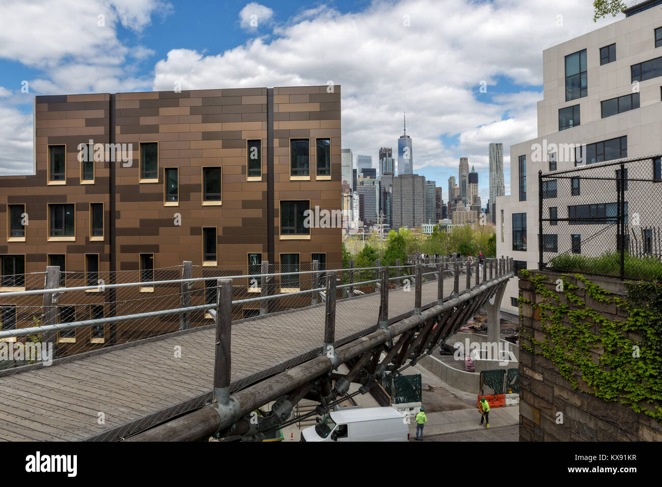 Pont de Brooklyn Park, NY Banque D'Images