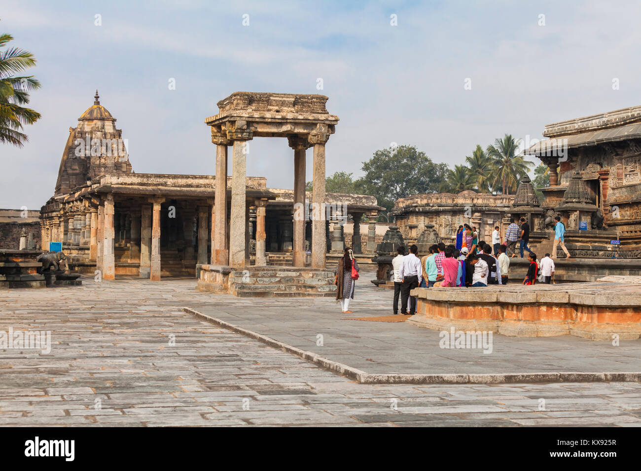 L'Inde, Karnataka, , Belur, Temple Chennakeshava Banque D'Images