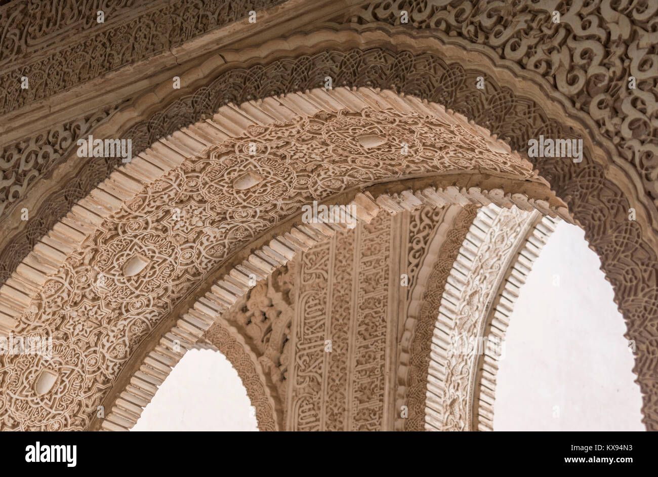 Palais de la dynastie Nasride à l'intérieur de l'Alhambra, Grenade, Espagne Banque D'Images