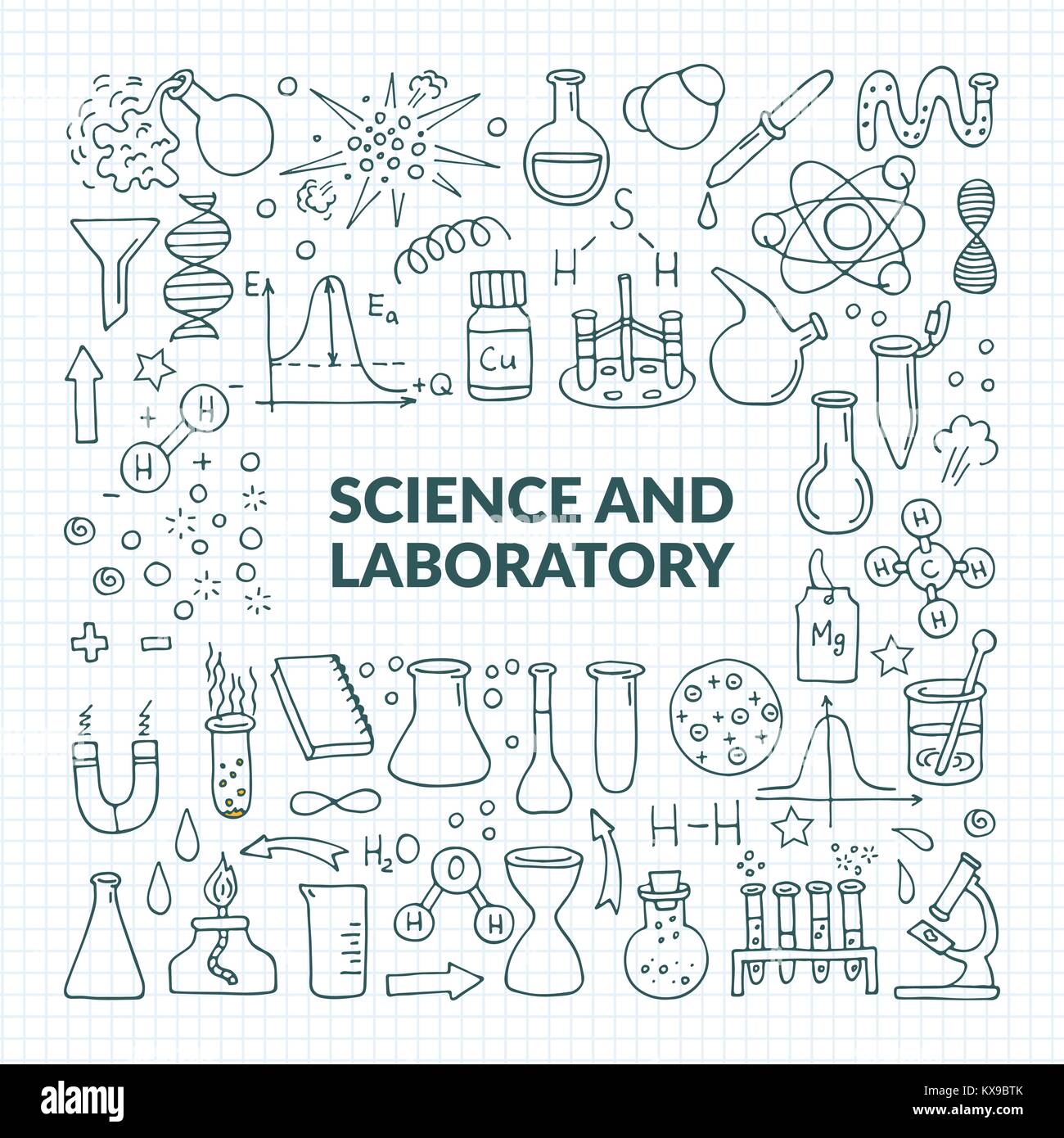 Aperçu de l'ensemble des icônes vectorielles et des éléments de conception. La recherche, la technologie et les symboles d'innovation Illustration de Vecteur