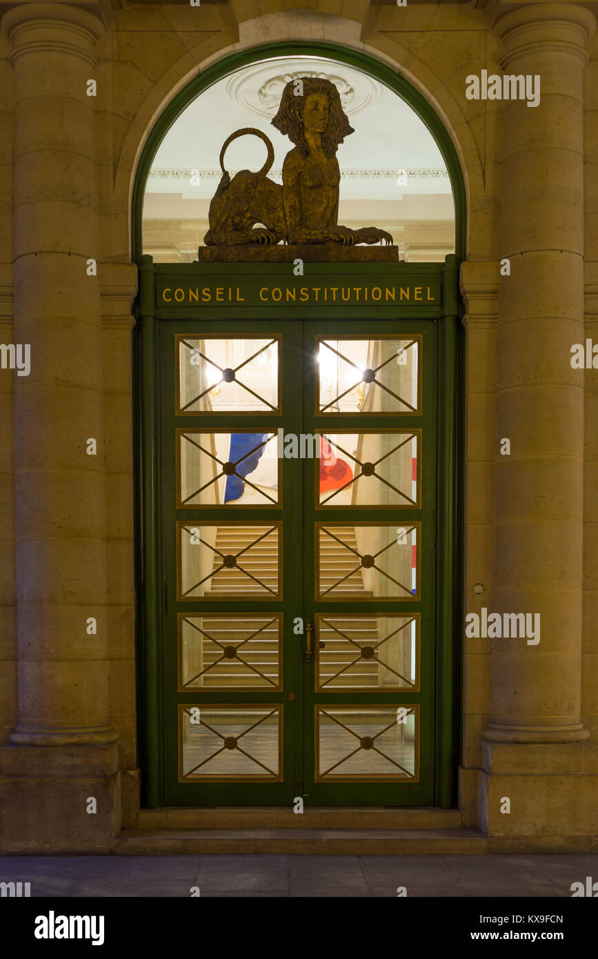 Conseil constitutionnel au Palais Royal à Paris, France Banque D'Images