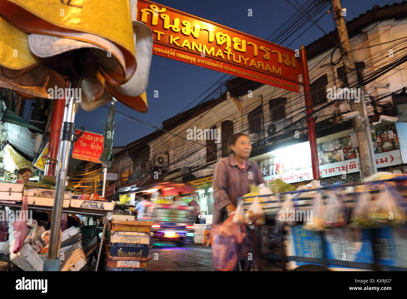 Toute l'économie informelle, Chinatown Bangkok, Thaïlande Banque D'Images