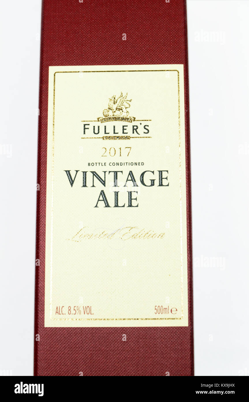 Édition limitée de Fullers Vintage Ale, 2017. Banque D'Images