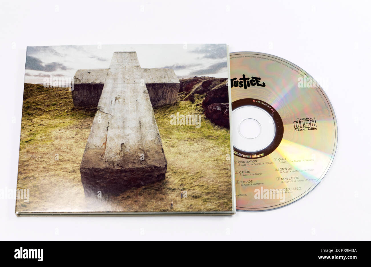 La justice Album disque compact. Banque D'Images