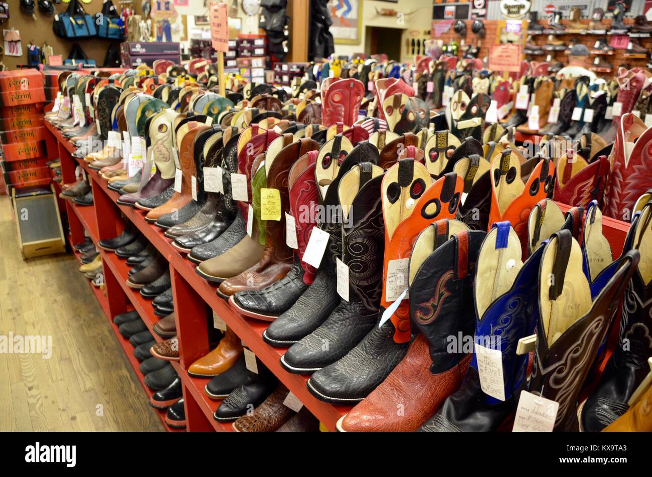 Magasin de chaussures électrique ville du Nouveau-Mexique gallup USA Banque D'Images