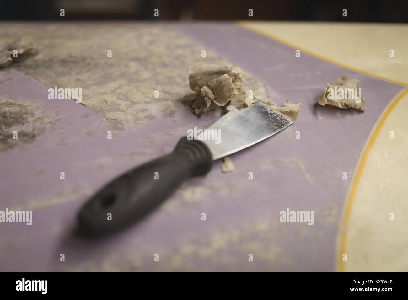 Ciseau on surfboard Banque D'Images