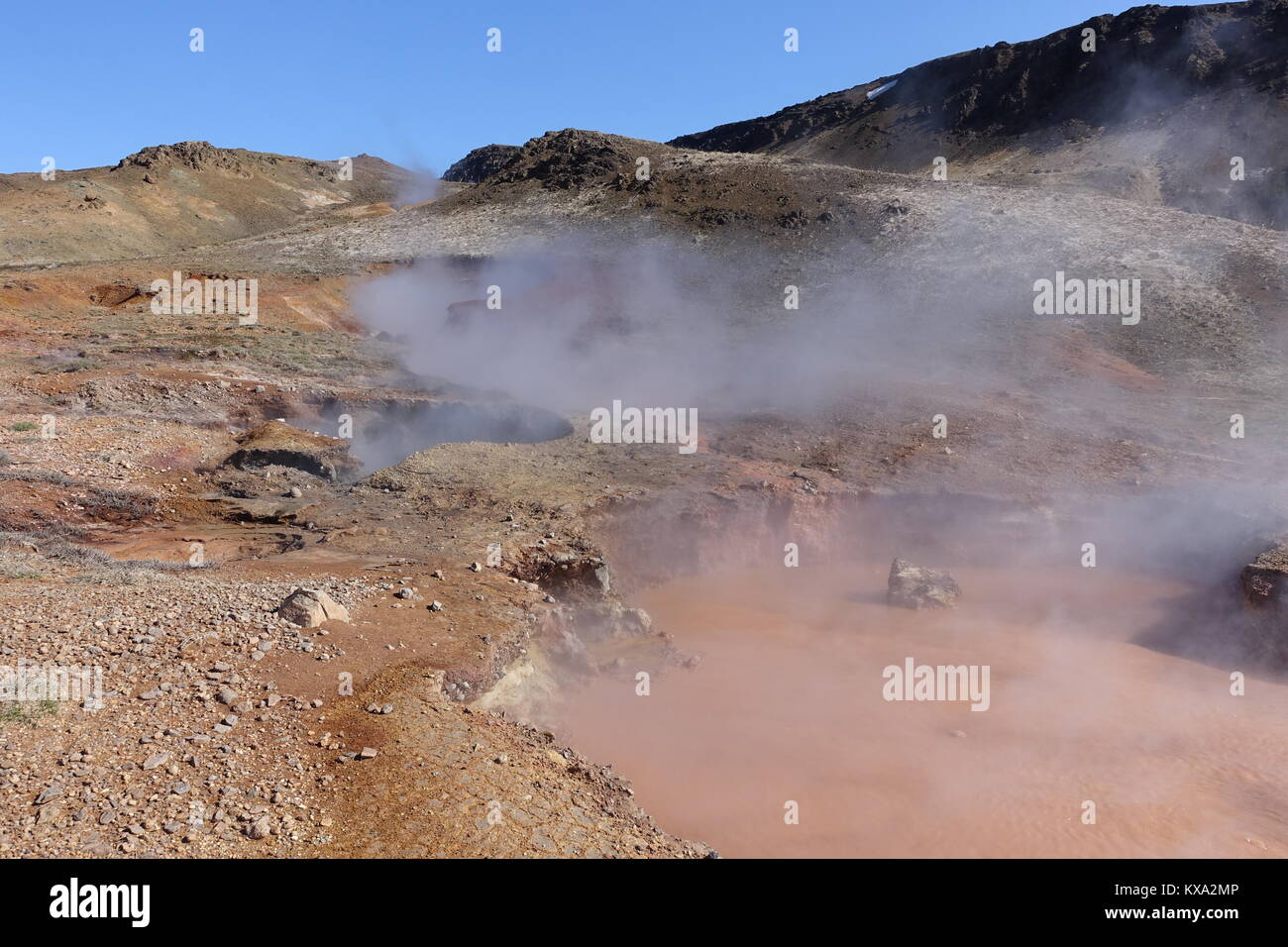 Sources chaudes naturelles de l'Islande Banque D'Images