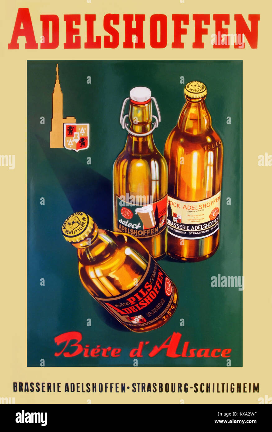 Adelshoffen Bière d'Alsace Banque D'Images
