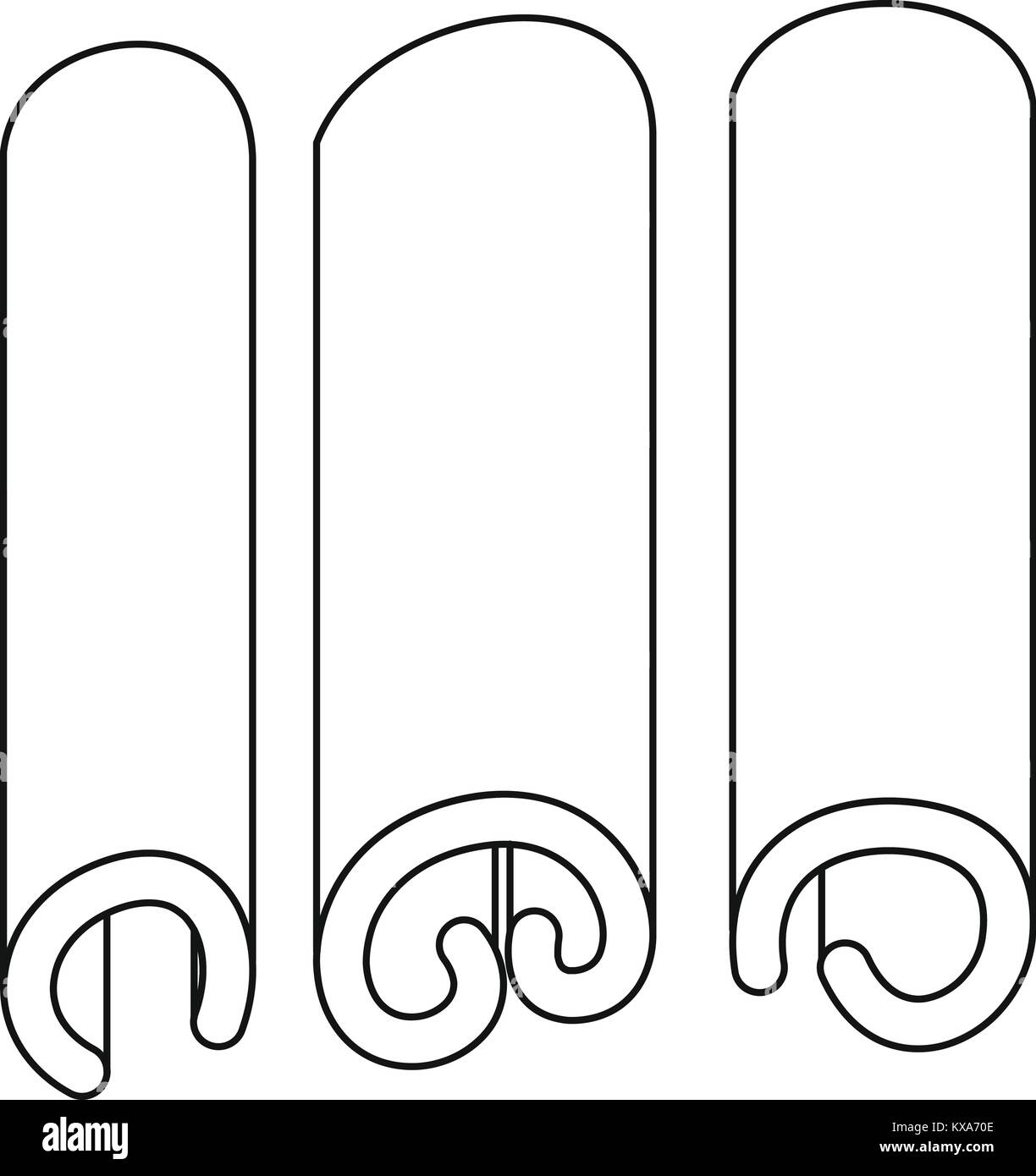 Icône style du contour, la cannelle Illustration de Vecteur