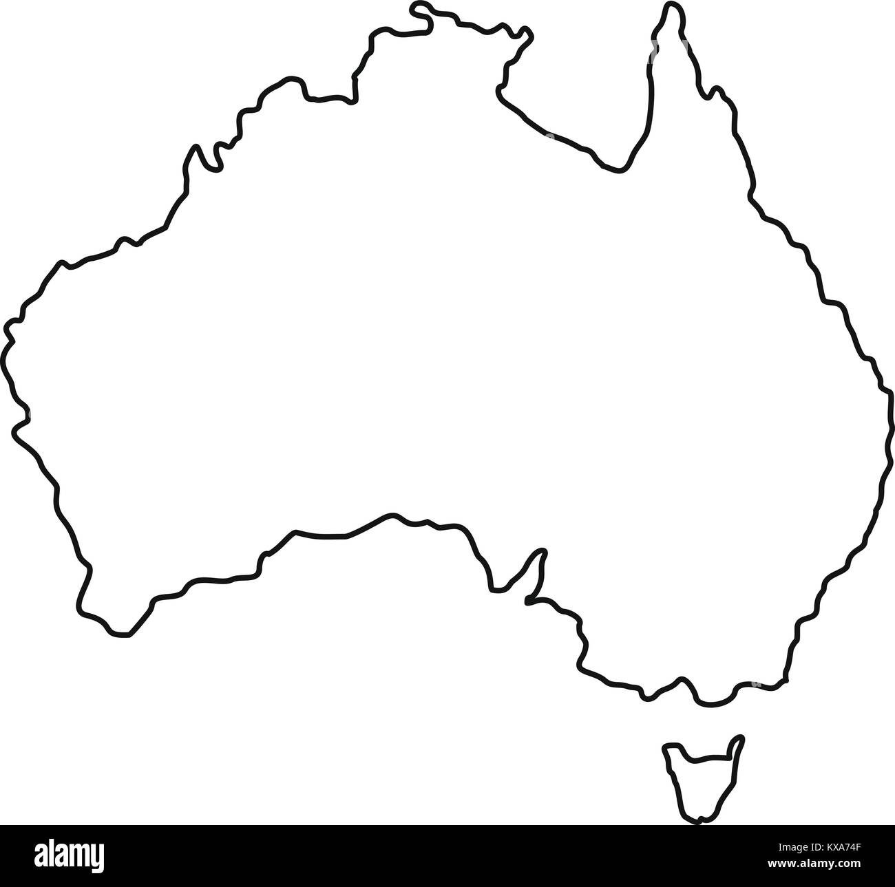 L'Australie, l'icône de style contour Illustration de Vecteur
