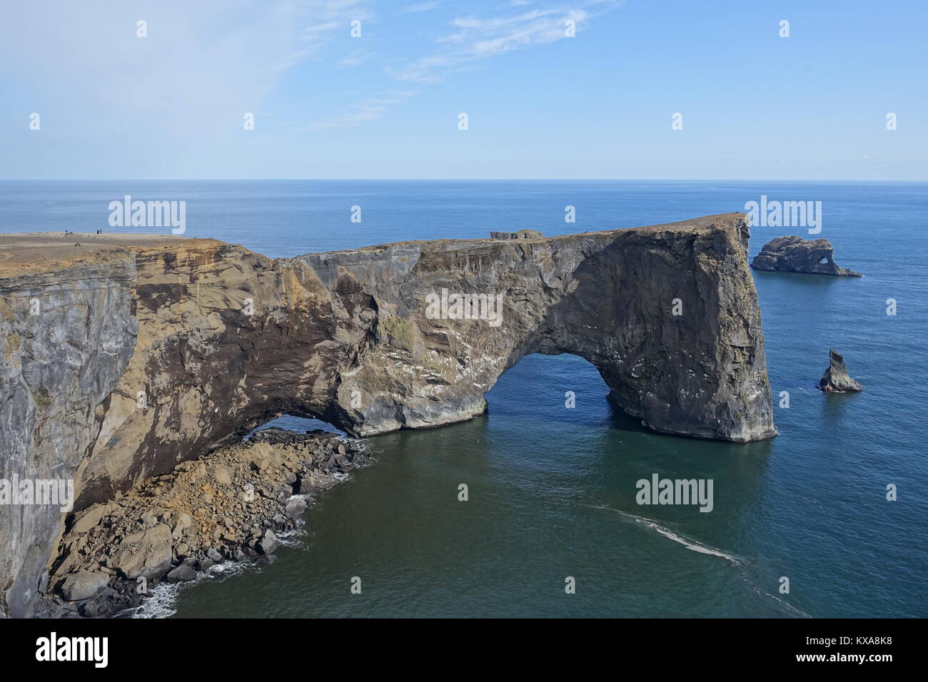 La plage de Vik l'Islande Banque D'Images