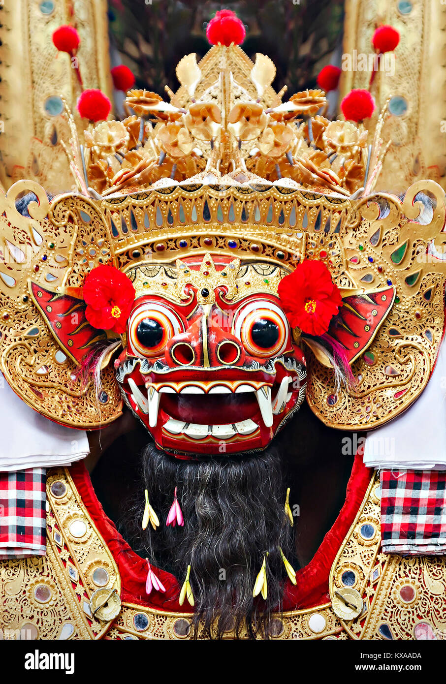 UBUD, BALI, INDONÉSIE - 01 avril : spectacle de danse Barong, le rendement traditionnel balinais le 01 avril 2011 à Ubud, Bali, Indonésie. Banque D'Images