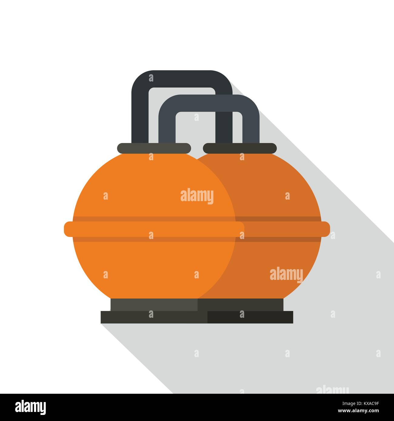Réservoir de stockage de carburant d'Orange, l'icône de style plat Illustration de Vecteur