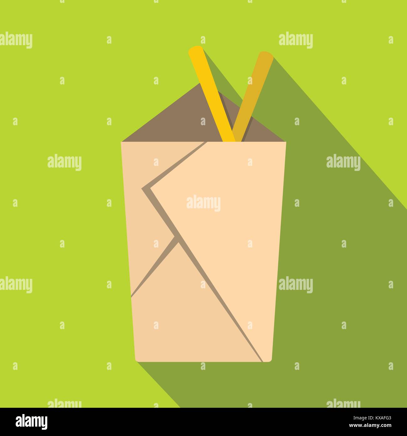 Sortir fort chinois avec des baguettes à l'intérieur de icon Illustration de Vecteur Sortir fort chinois avec des baguettes à l'intérieur de icon Illustration de Vecteur