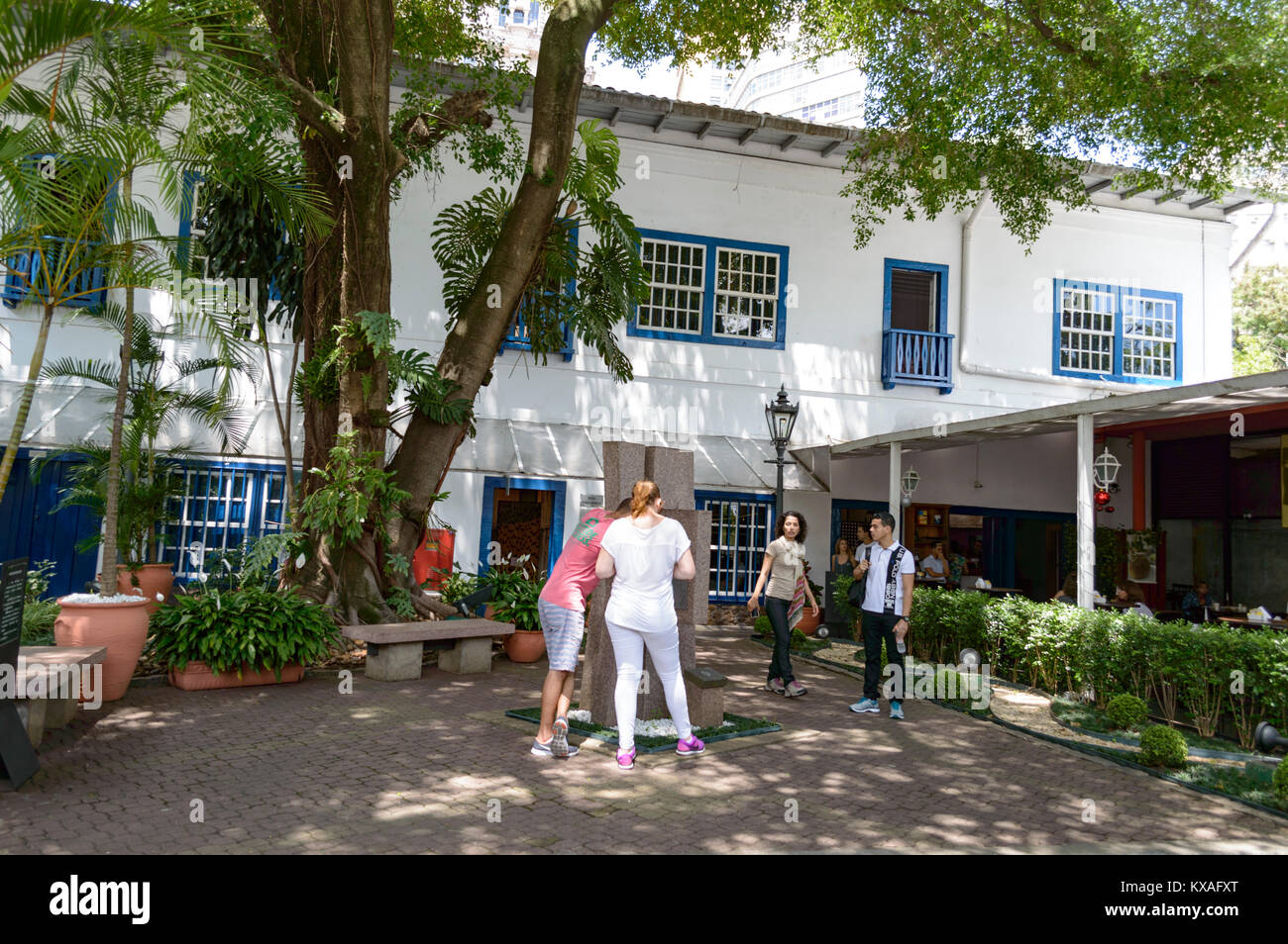 Sao Paulo, Sao Paulo, Brésil, Décembre, 2016 l'intérieur du Patio do Colegio Site, un carré de São Paulo City Banque D'Images