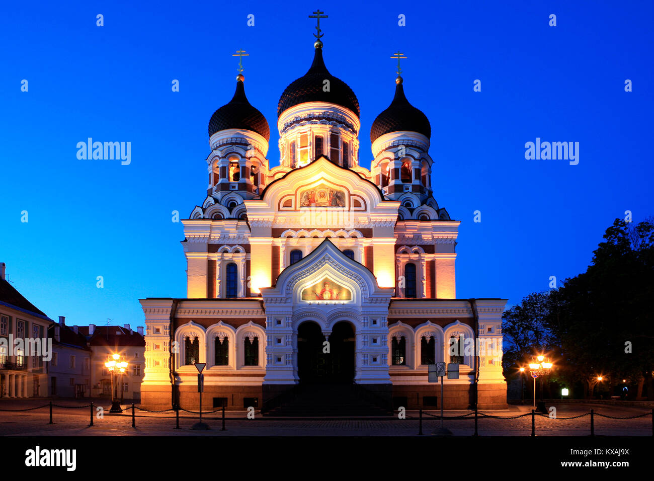 La Cathédrale Alexandre-nevski à Toompea, Tallinn, Estonie Banque D'Images