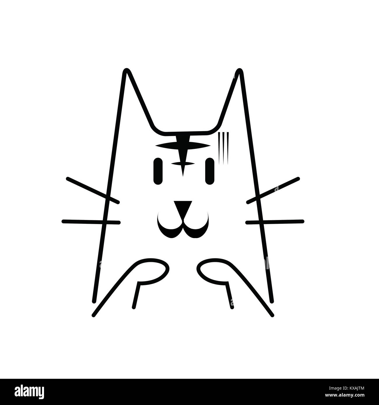 dessin animé de chat Banque D'Images