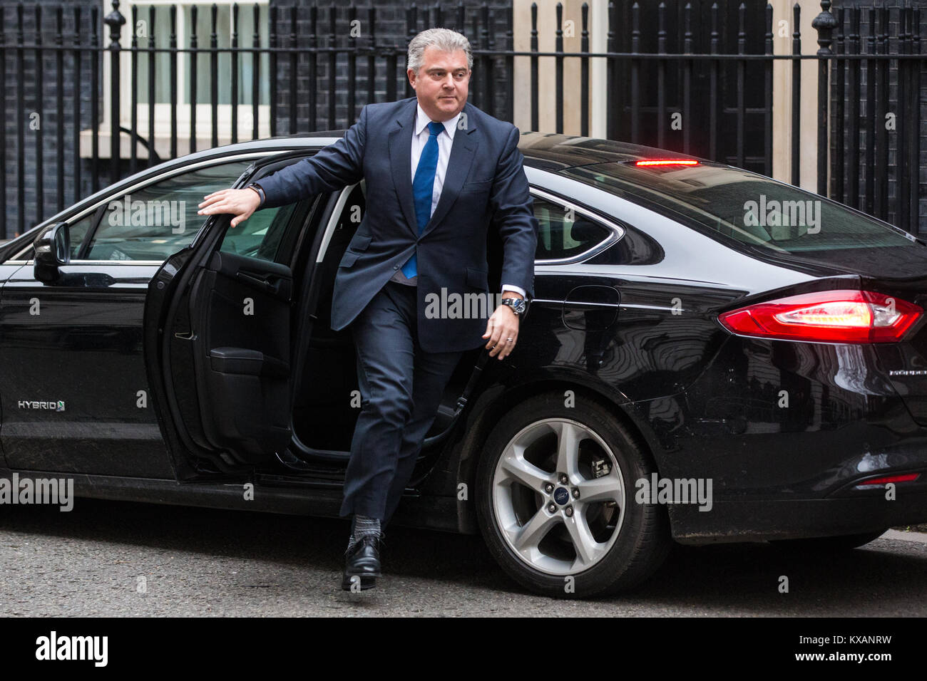 Londres, Royaume-Uni. 8 janvier, 2018. Brandon Lewis MP, Ministre d'État, arrive à l'extérieur de 10 Downing Street sur le matin d'un remaniement ministériel par le Premier ministre Theresa May. Il a été annoncé plus tard que le nouveau président du parti conservateur et ministre sans portefeuille. Credit : Mark Kerrison/Alamy Live News Banque D'Images