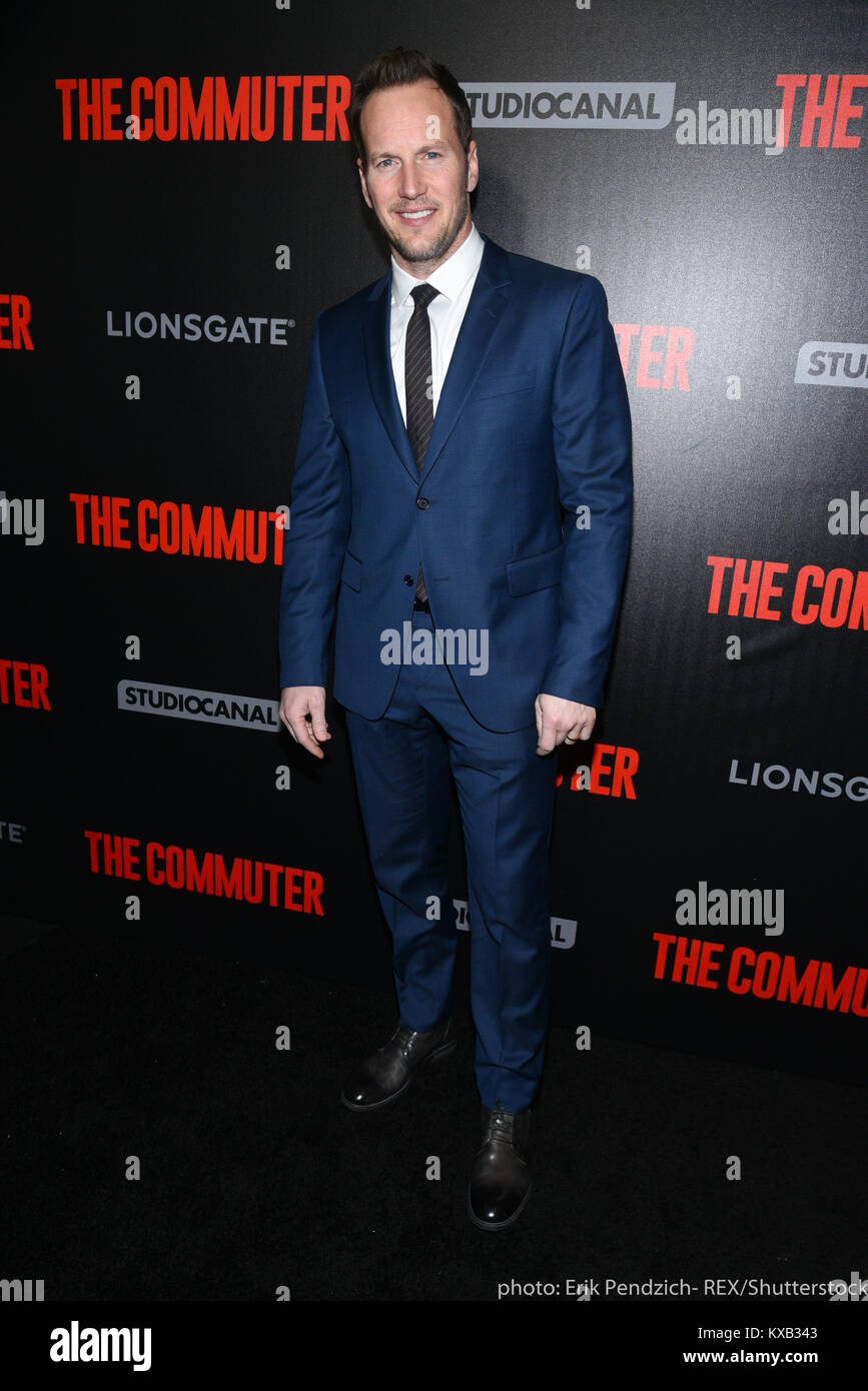 New York, USA. 8 janvier, 2018. Patrick Wilson assiste à la "The Commuter" New York Premiere dans l'AMC Loews Lincoln Square le 8 janvier 2018 à New York. Crédit : Erik Pendzich/Alamy Live News Banque D'Images