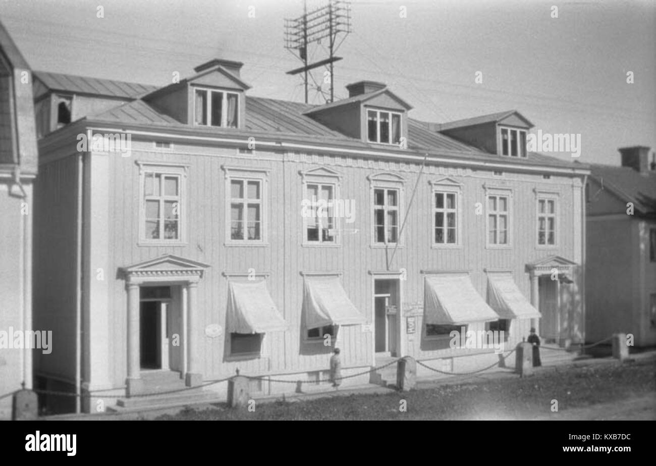 Une vue de Gränna, en Suède, mettant en valeur l'architecture et le paysage de la ville, documentée dans le registre du patrimoine culturel suédois Banque D'Images