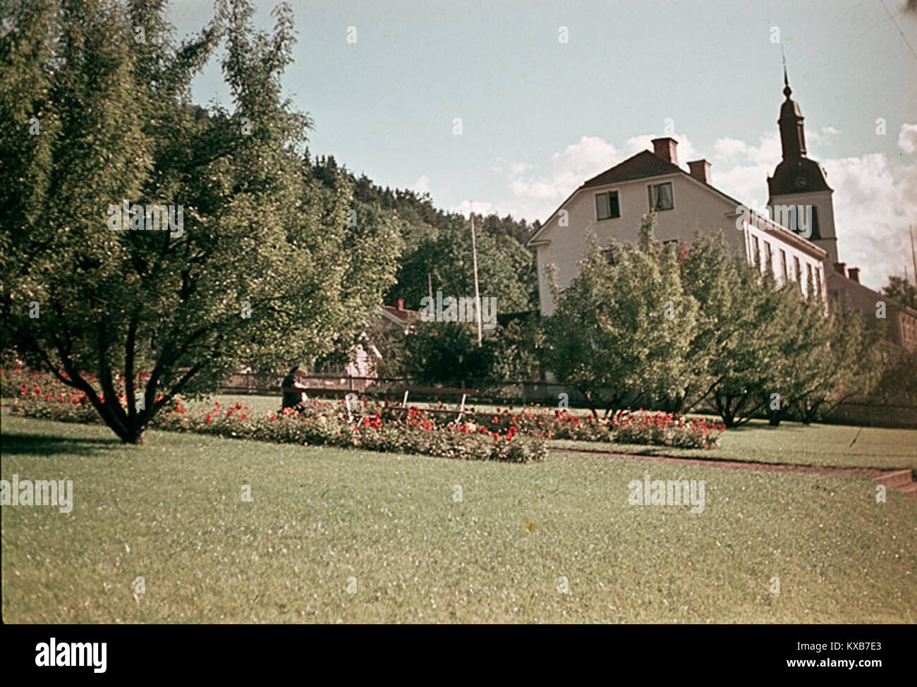 Une photographie de Gränna, en Suède, capturant les bâtiments, les rues et le paysage de la ville, fournissant une documentation sur le patrimoine urbain et culturel suédois. Banque D'Images