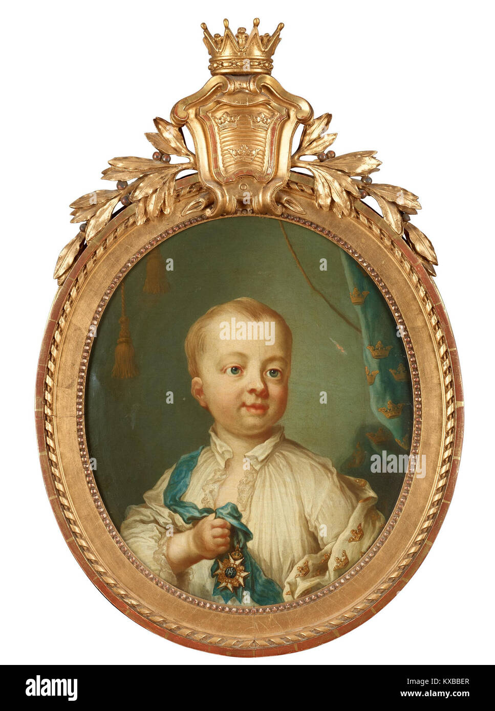 Un portrait de Jakob Björck montre le prince héritier Gustave IV Adolphe de Suède, mettant en évidence la tenue royale et le statut à la fin du XVIIIe siècle. Banque D'Images