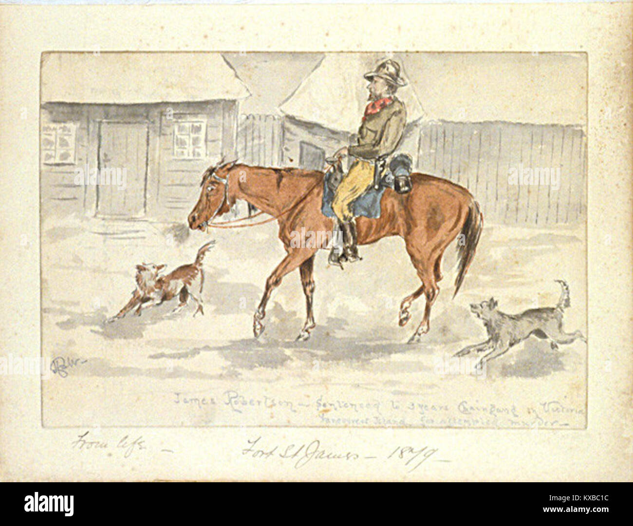 La condamnation de James Robertson pour tentative de meurtre en 1879 et la condamnation subséquente à un gang en chaîne constituent une partie importante de l’histoire juridique canadienne, reflétant les pratiques de justice pénale de l’époque. Banque D'Images