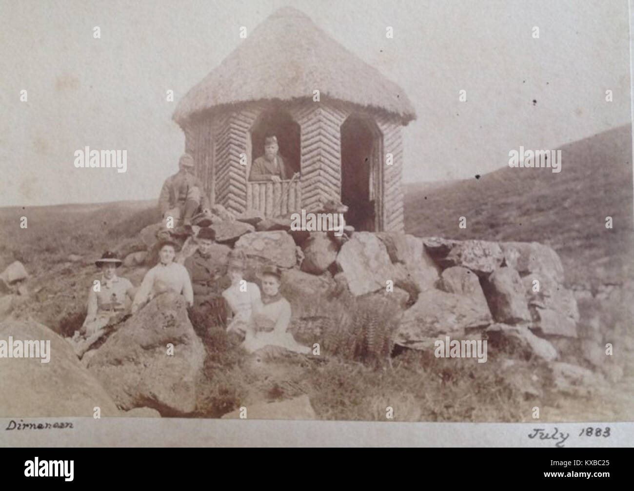 Dans Dirnanean James petite maison d'été, Juillet 1883 Banque D'Images