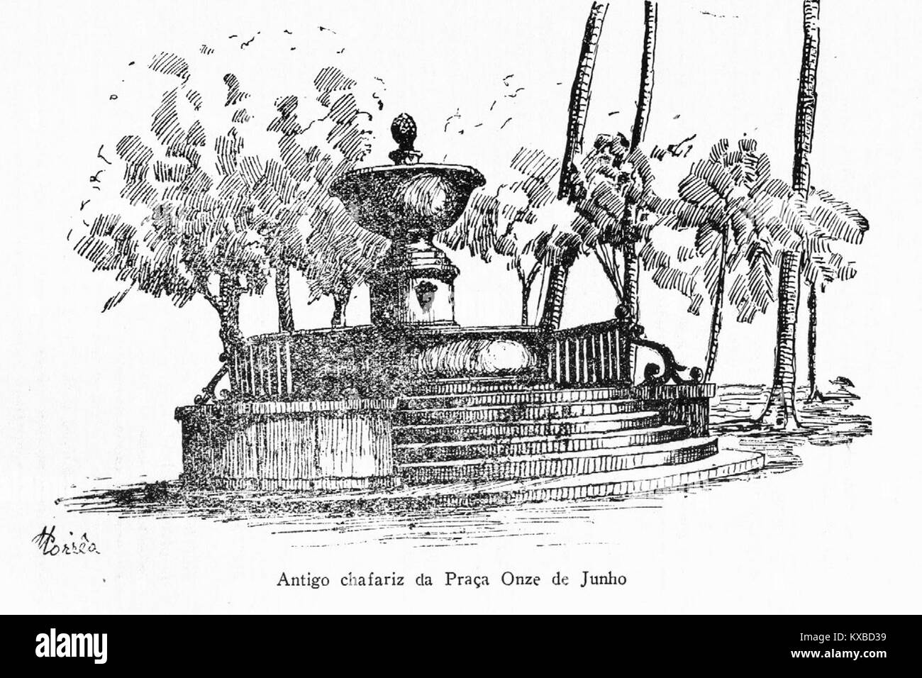 La Magalhães Corrêa Antigo Chafariz da Praça est une fontaine coloniale située sur une place publique brésilienne. Il représente un patrimoine historique et architectural important, reflétant la conception et le développement urbain de son époque. Banque D'Images