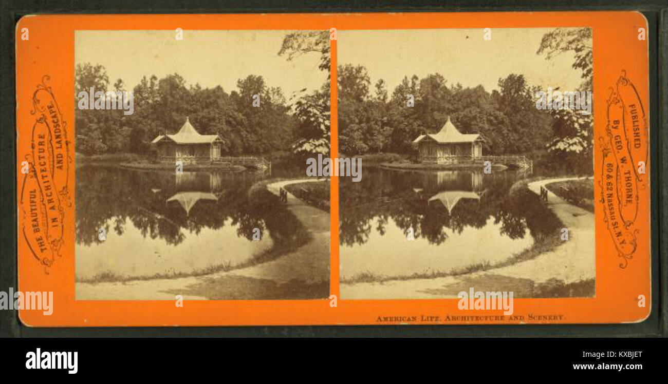 Lac de patinage et de chalet. Druid Hill Park, par Thorne, G. W. (George W.) Banque D'Images